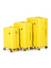Комплект из 3-х пластиковых чемоданов Leegi 3в1. Цвет Желтый. Размер L+M+S (ручная кладь)