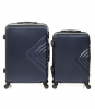 Комплект пластиковых чемоданов из 2-х шт. King NEW, цвет Темно-Синий. Размер L+S (ручная кладь)