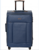 Кожаный чемодан с увеличением объема Vista соломенное плетение, размер М, цвет Синий