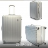 Комплект чемоданов пластиковый King of king серебристый, 4 колеса, размер M+S (ручная кладь)