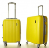 Комплект пластиковых чемоданов King of king, желтый, 4 колеса, размер M+S (ручная кладь)