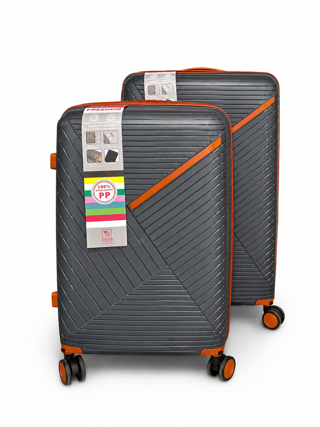 Комплекти из 2-х чемоданов FREEDOM PP Travel Set: Серый-Графит, размер M+L
