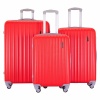 Комплект из 3-х пластиковых чемоданов  "King of King" 3в1. Цвет красный. Размер L+ M+S (ручная кладь