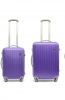 Комплект чемоданов пластиковый King of king, фиолетовый, 4 колеса, размер M+S (ручная кладь)