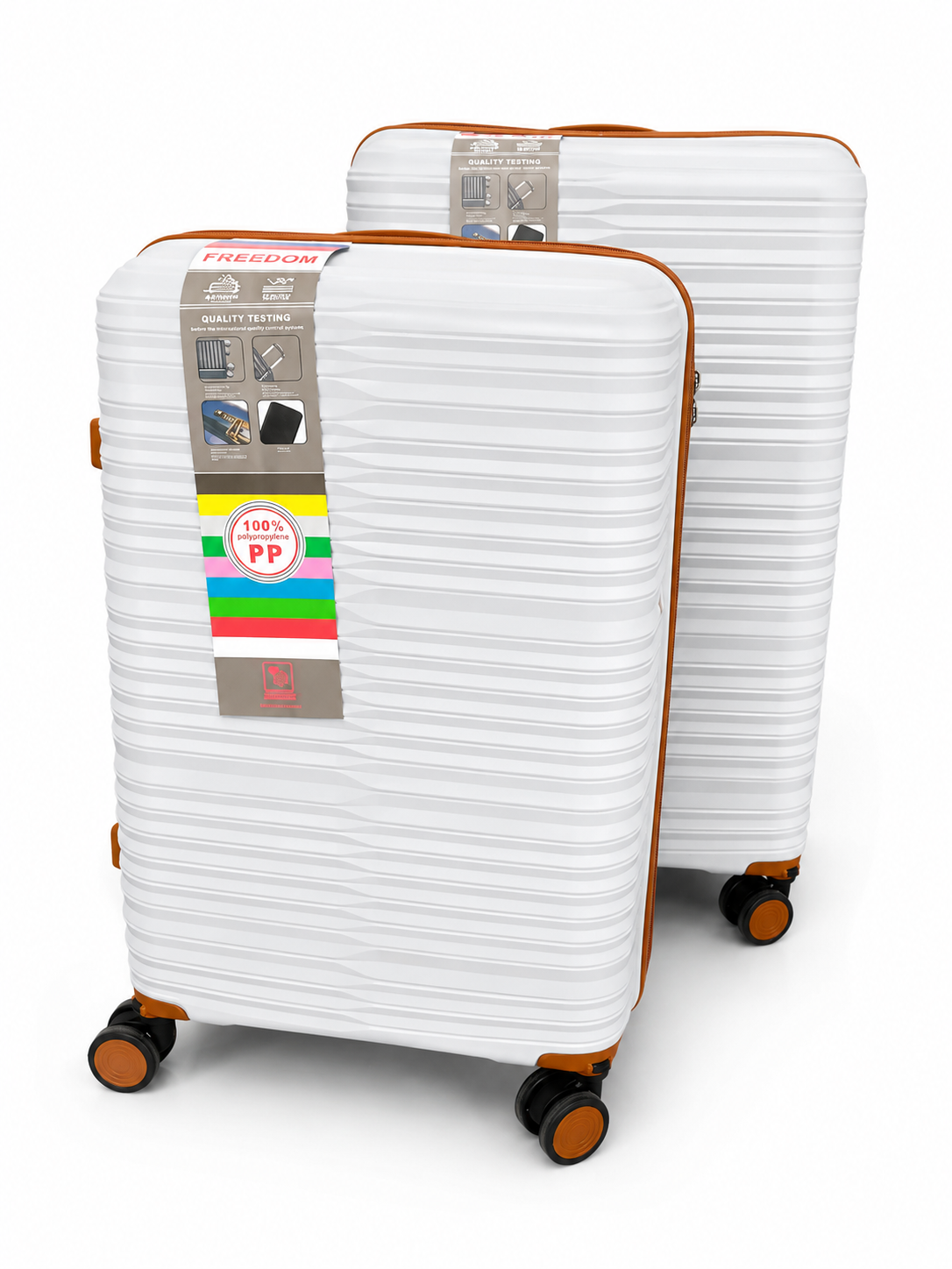 Комплекти из 2-х чемоданов FREEDOM PP Travel Set: Белый, размер M+L