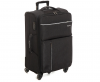 Тканевый чемодан с увеличением объема и 5-ю колесами Lasgnak, Цвет Черный, Размер S +