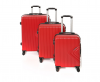 Комплект из 3-х пластиковых чемоданов  "King of King NEW" 3в1. Цвет Красный. Размер L+ M+S