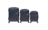 Комплект пластиковых чемоданов из 3-х шт. King of king NEW, цвет Синий. Размер L+M+S (ручная кладь)
